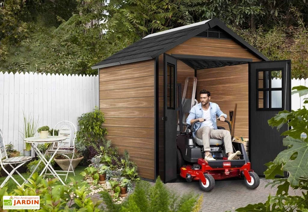 Abri De Jardin Keter En Résine Aspect Bois 5 M² Woodium 757 2 Abri De Jardin Keter En Résine Aspect Bois 5 M² Woodium 757 – Image 2