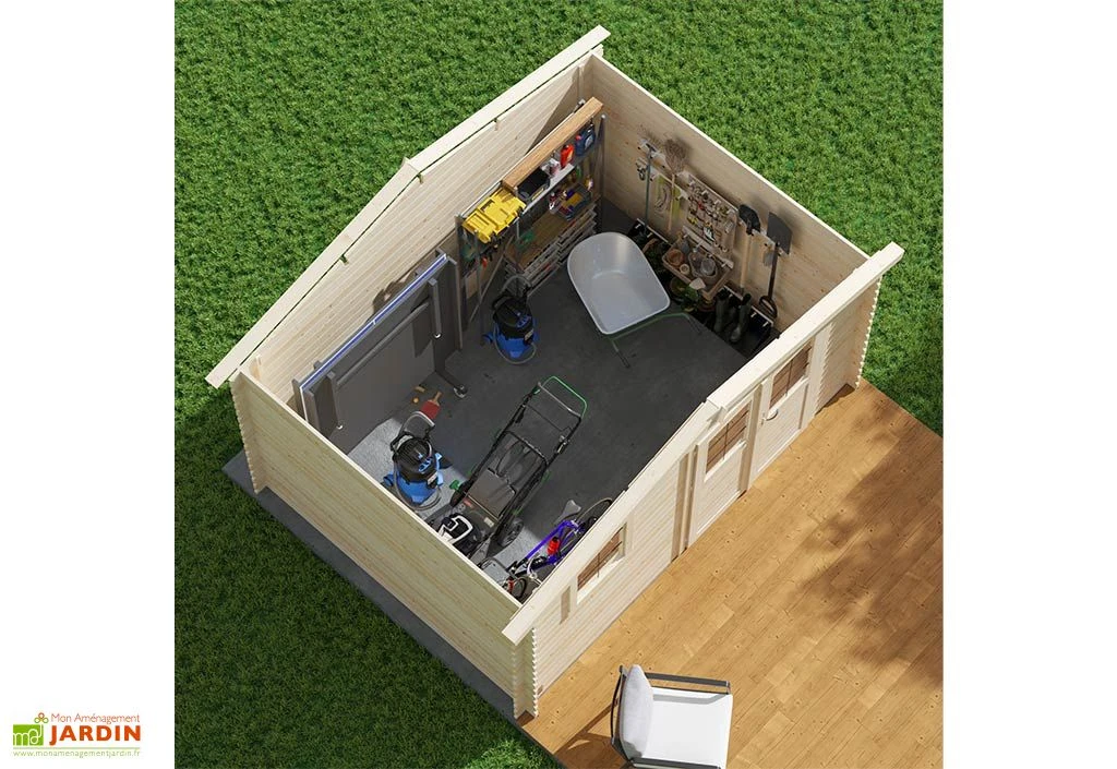 Abri De Jardin En Bois D’épicéa Brut Juno – 11,9 M² 3 Abri De Jardin En Bois D’épicéa Brut Juno – 11,9 M² – Image 3