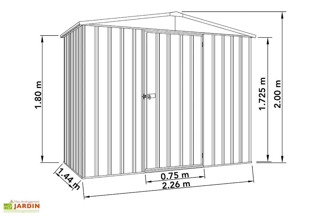 Abri De Jardin En Métal Fraser – 3,2 M² 3 Abri De Jardin En Métal Fraser – 3,2 M² – Image 3