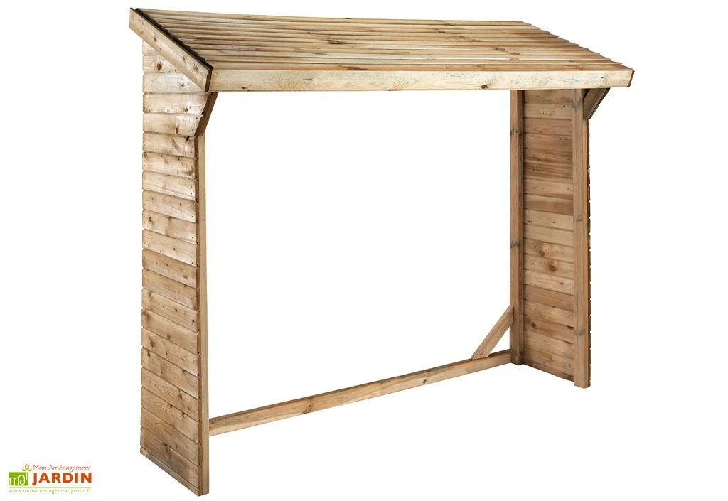 Abri Range-Bûches En Bois Lotus - 1,5 M³ 2 Abri Range-Bûches En Bois Lotus - 1,5 M³ – Image 2