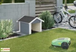 Abri Pour Robot Tondeuse En Bois D’épicéa 80 X 87 X 71 Cm -Abriet Mobilier Soldes Boutique abri robot tondeuse bois gris weka