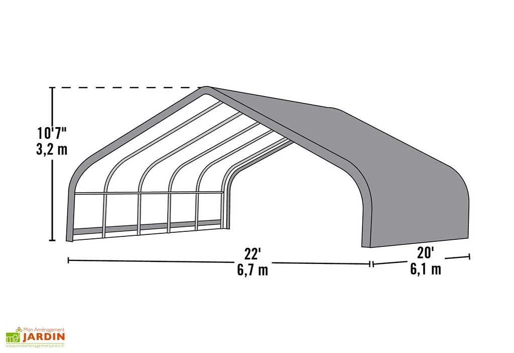 Abri Souple Pour Animaux En Polyéthylène 40,9 M² 3 Abri Souple Pour Animaux En Polyéthylène 40,9 M² – Image 3