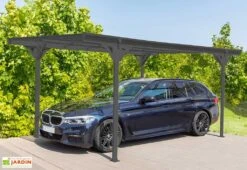 Carport Simple En Aluminium Et Polycarbonate Anthracite - 15,34 M² -Abriet Mobilier Soldes Boutique abri voiture aluminium toit polycarbonate