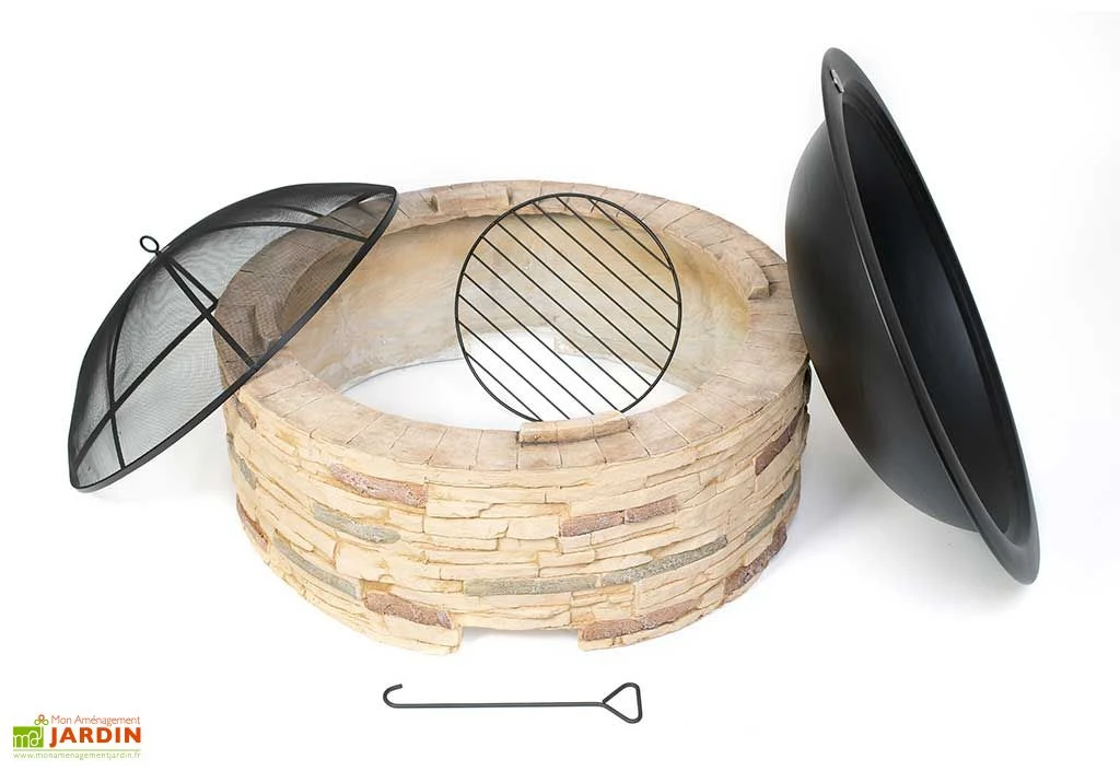 Braséro En Aluminium Imitation Pierre Ø 90 Cm 5 Braséro En Aluminium Imitation Pierre Ø 90 Cm – Image 5