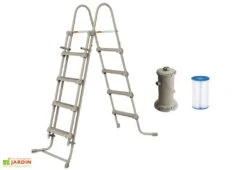 Summer Waves Piscine Hors-sol Tubulaire Ronde Effet Tressé – ø 4,57 M -Abriet Mobilier Soldes Boutique accessoires piscine tubulaire rattan