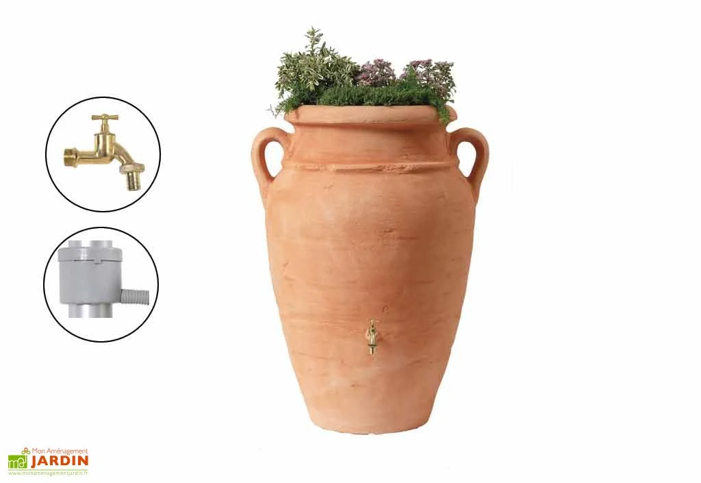 Garantia Cuve Récupération D'Eau Pluie Amphore Antik 360 L Terracota 2 Garantia Cuve Récupération D'Eau Pluie Amphore Antik 360 L Terracota – Image 2