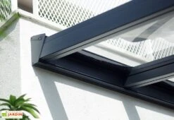 Pergola Aluminium Gris Et Polycarbonate - Stockholm | Palram – Canopia -Abriet Mobilier Soldes Boutique ancrage mural pergola stockholm canopia palram