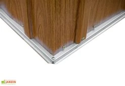 Abri De Jardin En Acier Galvanisé Imitation Bois Woodlake - 2,93 M² 7 Abri De Jardin En Acier Galvanisé Imitation Bois Woodlake - 2,93 M² -Abriet Mobilier Soldes Boutique angle exterieur cabanon jardin metal