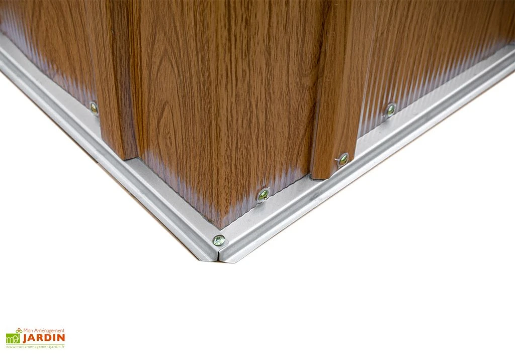 Abri De Jardin En Acier Galvanisé Imitation Bois Woodlake - 2,93 M² 3 Abri De Jardin En Acier Galvanisé Imitation Bois Woodlake - 2,93 M² – Image 3