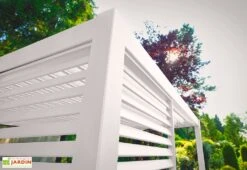 Panneau Brise-vue En Aluminium Pour Pergola Ombréa 1 M 9 Panneau Brise-vue En Aluminium Pour Pergola Ombréa 1 M -Abriet Mobilier Soldes Boutique angle superieur panneau brise vue