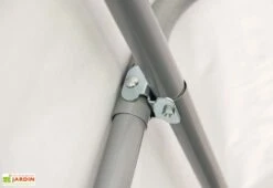 Garage En Toile Polyéthylène Et Acier 18,3 M² Anthracite -Abriet Mobilier Soldes Boutique armature garage toile polyethylene acier 18m2 anthracite