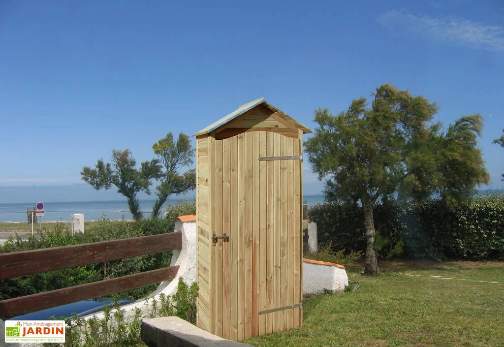 Armoire De Jardin En Bois Simia - 90 X 58 X 204 Cm 1 Armoire De Jardin En Bois Simia - 90 X 58 X 204 Cm