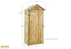 Armoire De Jardin En Bois Simia - 90 X 58 X 204 Cm 8 Armoire De Jardin En Bois Simia - 90 X 58 X 204 Cm -Abriet Mobilier Soldes Boutique armoire de jardin en bois simia 90 x 58 x 204 cm 1