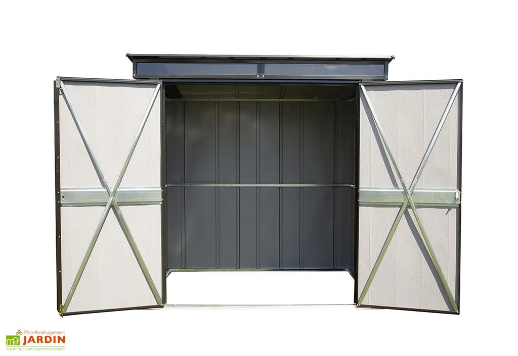 Armoire De Jardin En Acier Galvanisé 208 X 130 Cm 2 Armoire De Jardin En Acier Galvanisé 208 X 130 Cm – Image 2