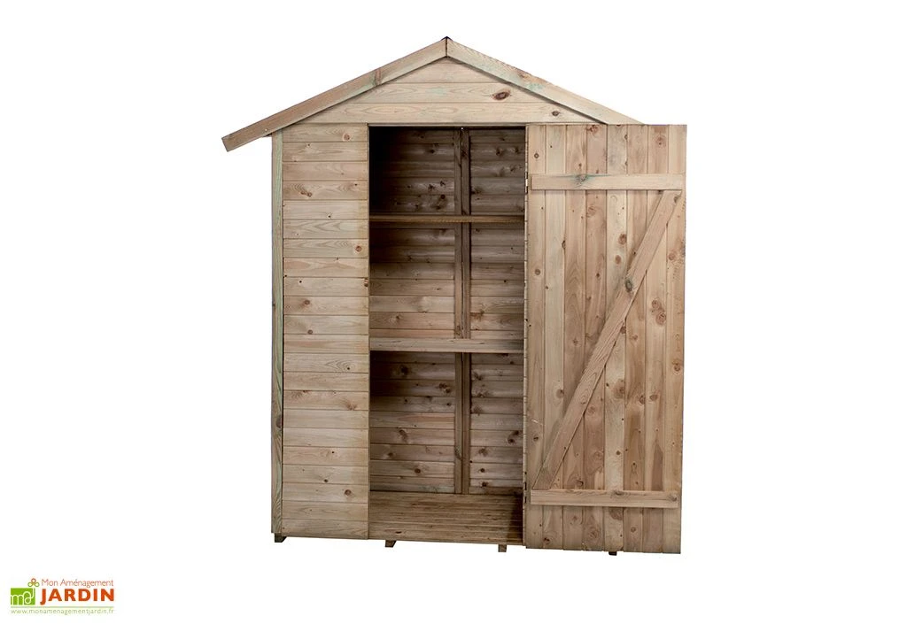 Armoire De Jardin En Bois L.193 X P.83 X 220 Cm Ep.15 Mm- Leo 1 Armoire De Jardin En Bois L.193 X P.83 X 220 Cm Ep.15 Mm- Leo