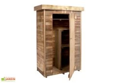 Armoire De Jardin En Bois L.131 X P.69 X H.200 Cm Ep.15 Mm - Theo -Abriet Mobilier Soldes Boutique armoire forest style theo 1