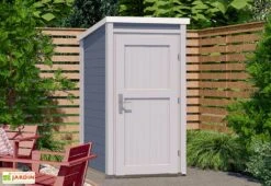 Armoire De Jardin En Bois D’Épicéa 95 X 102 X 200 Cm (4 Coloris) -Abriet Mobilier Soldes Boutique armoire jardin bois epicea 95 102 200cm 2