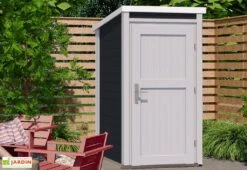 Armoire De Jardin En Bois D’Épicéa 95 X 102 X 200 Cm (4 Coloris) -Abriet Mobilier Soldes Boutique armoire jardin bois epicea 95 102 200cm 3