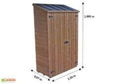 Armoire De Jardin En Bois Traité THT Avec étagères 1,24 X 2 M 6 Armoire De Jardin En Bois Traité THT Avec étagères 1,24 X 2 M -Abriet Mobilier Soldes Boutique armoire jardin bois tht etageres habrita