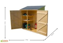 Armoire De Rangement Bois 16mm - 72 X 175 X 174 Cm 5 Armoire De Rangement Bois 16mm - 72 X 175 X 174 Cm -Abriet Mobilier Soldes Boutique armoire rangement bois jardin abri mural 1