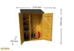 Armoire De Rangement Bois 16mm - 125 X 65 X 206 Cm 7 Armoire De Rangement Bois 16mm - 125 X 65 X 206 Cm -Abriet Mobilier Soldes Boutique armoire rangement bois jardin abri mural 3 etageres 2