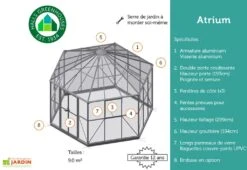 Serre De Jardin En Aluminium, Verre Et Polycarbonate Halls Atrium 9 M² 11 Serre De Jardin En Aluminium, Verre Et Polycarbonate Halls Atrium 9 M² -Abriet Mobilier Soldes Boutique avantages serre jardin aluminium verre polycarbonate atrium halls 1