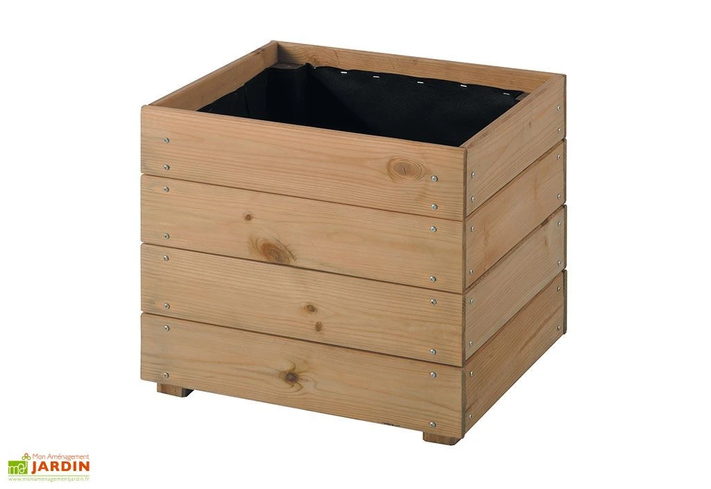 Jardinière En Bois Modulable Et Personnalisable 40x40x39,5cm 2 Jardinière En Bois Modulable Et Personnalisable 40x40x39,5cm – Image 2