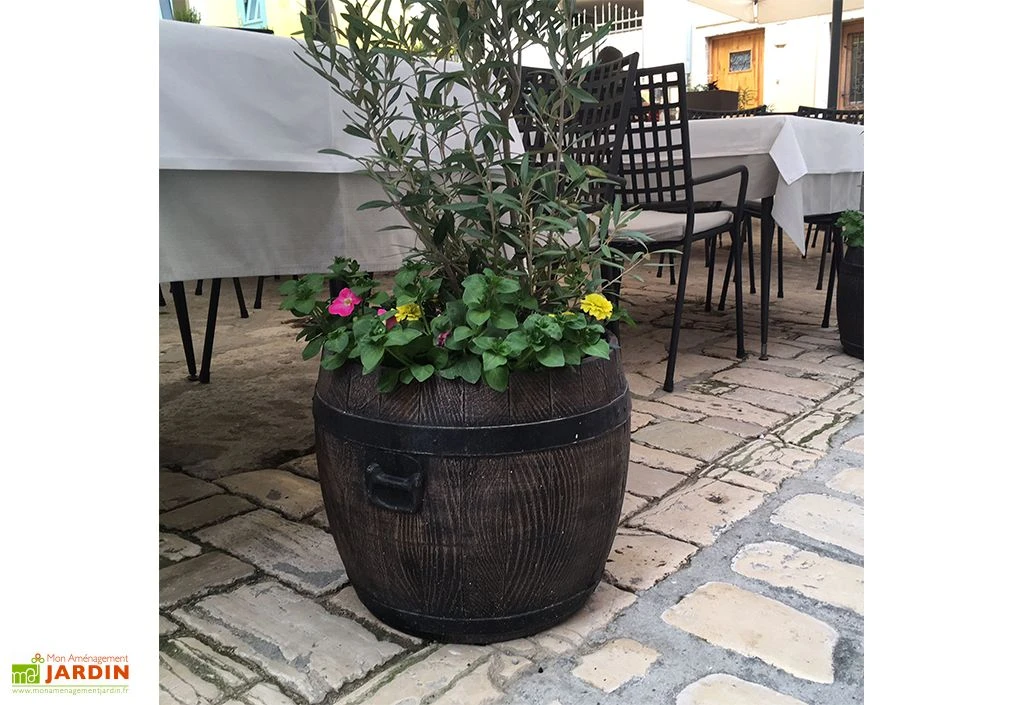 Roto Bac à Fleurs Baril (5 Dimensions : 30x32-32x31-40x42-50x47-64x59) 2 Roto Bac à Fleurs Baril (5 Dimensions : 30x32-32x31-40x42-50x47-64x59) – Image 2