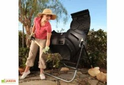 Composteur Rotatif 303L En Polyéthylène Lifetime -Abriet Mobilier Soldes Boutique bac compost 303 l polyethylene 2