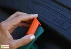 Composteur Rotatif Double 2x189L Polyéthylène Lifetime -Abriet Mobilier Soldes Boutique bac compost double 189 l polyethylene 3