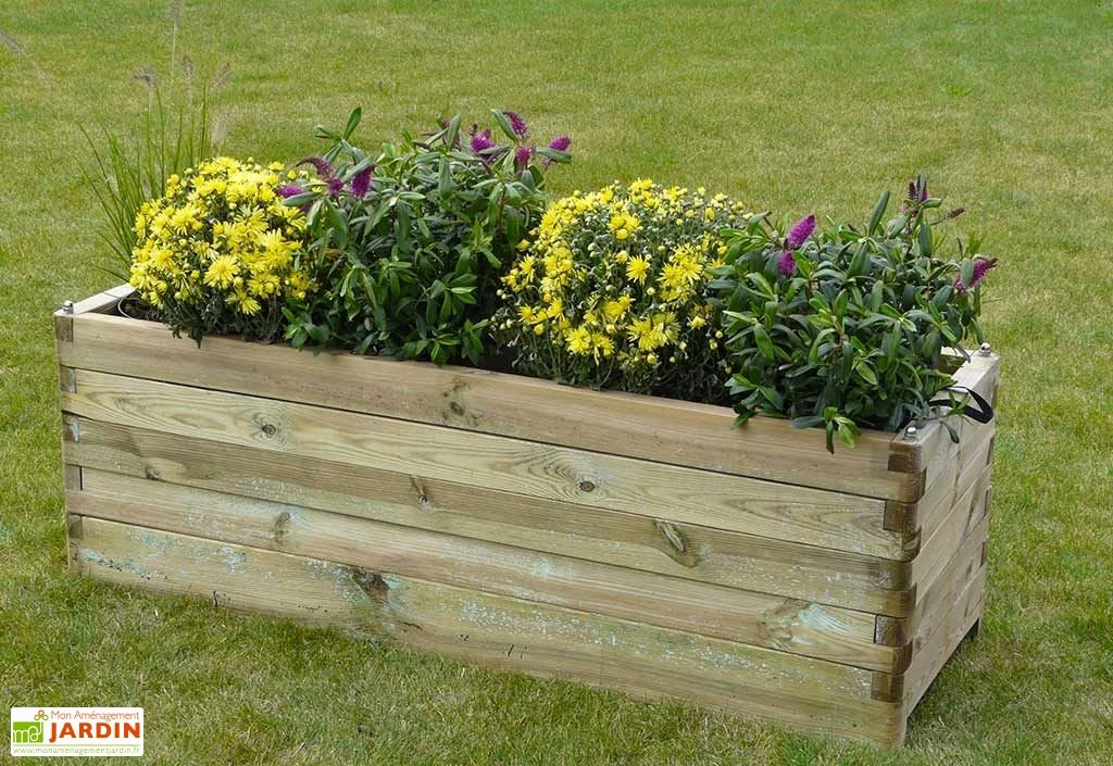 Solid Bac à Fleurs En Bois Autoclave 150 X 50 Cm 45 Mm Robust 1 Solid Bac à Fleurs En Bois Autoclave 150 X 50 Cm 45 Mm Robust