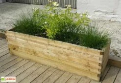 Solid Bac à Fleurs En Bois Autoclave 180 X 50 Cm 45 Mm Robust