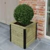 Solid Bac à Fleurs En Bois De Pin Traité 50 X 50 Cm