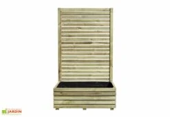 Bac à Fleurs Avec Treillis En Bois De Pin Traité KÜB 80 X 40 X 133 Cm