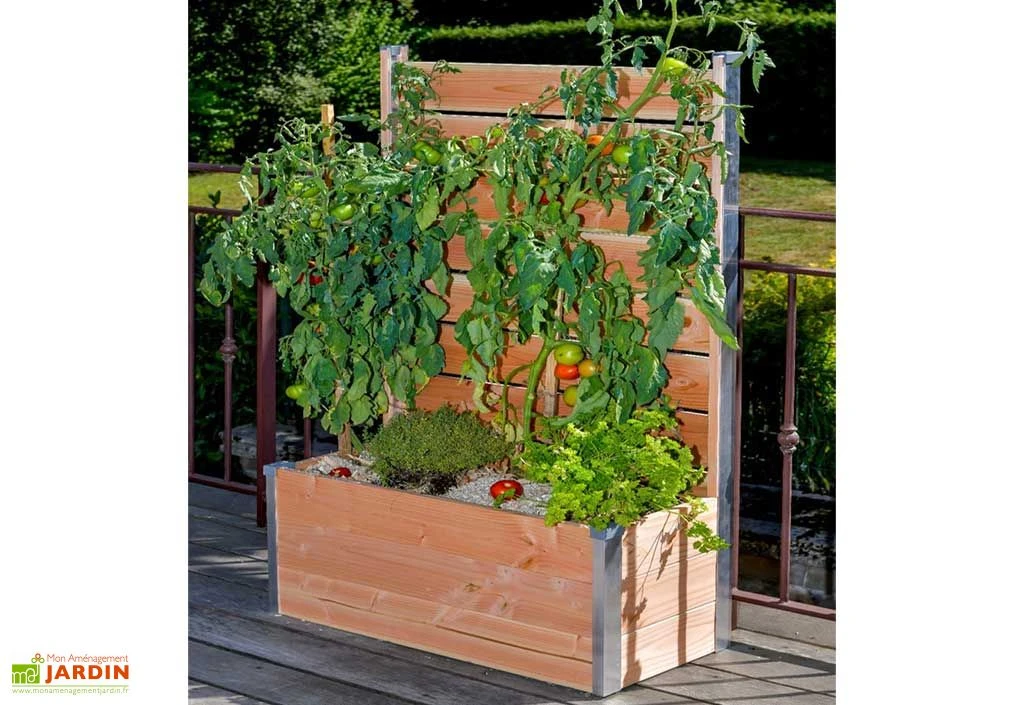 Bac Potager En Bois Douglas Et Aluminium 75 X 35 X 136 Cm 1 Bac Potager En Bois Douglas Et Aluminium 75 X 35 X 136 Cm