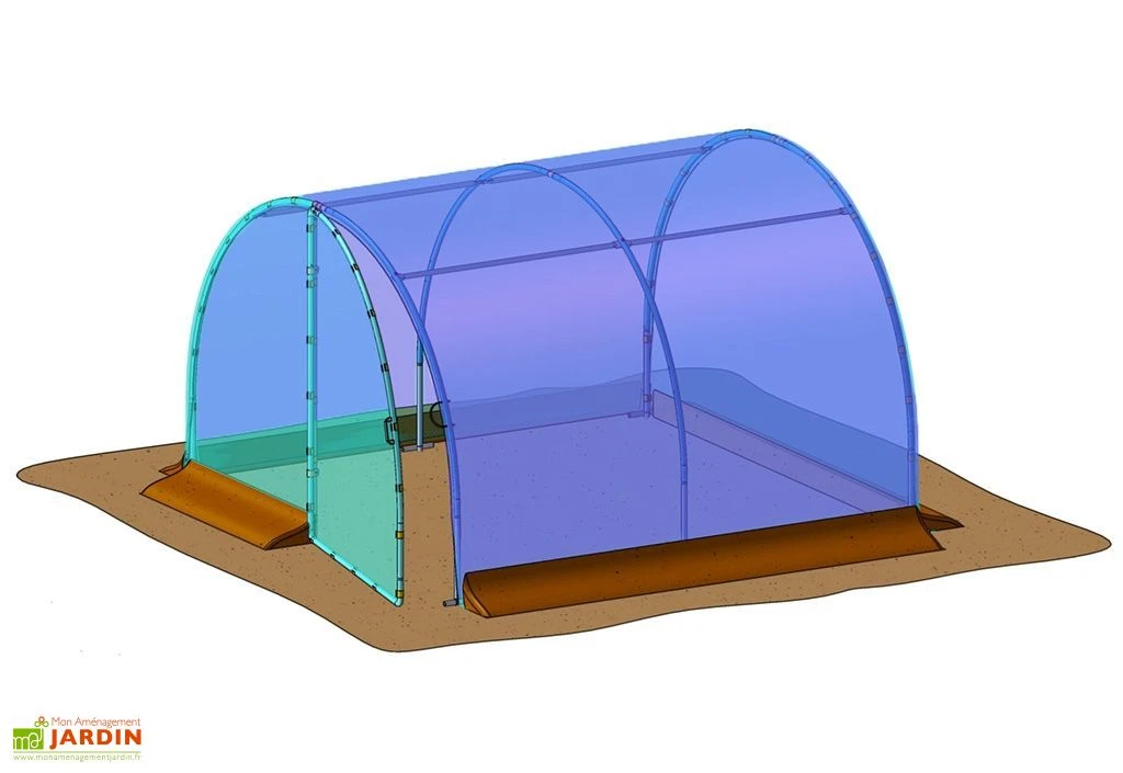 Bâche De Couverture Pour Serre De Jardin Tunnel Richel 3x3 Pied Droit 2 Bâche De Couverture Pour Serre De Jardin Tunnel Richel 3x3 Pied Droit – Image 2