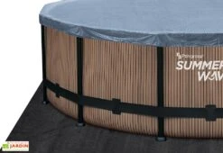 Summer Waves Piscine Hors-sol Tubulaire Ronde ∅549 X 122 Cm – PVC Aspect Teck 7 Summer Waves Piscine Hors-sol Tubulaire Ronde ∅549 X 122 Cm – PVC Aspect Teck -Abriet Mobilier Soldes Boutique bache piscine hors sol debris pvc acier