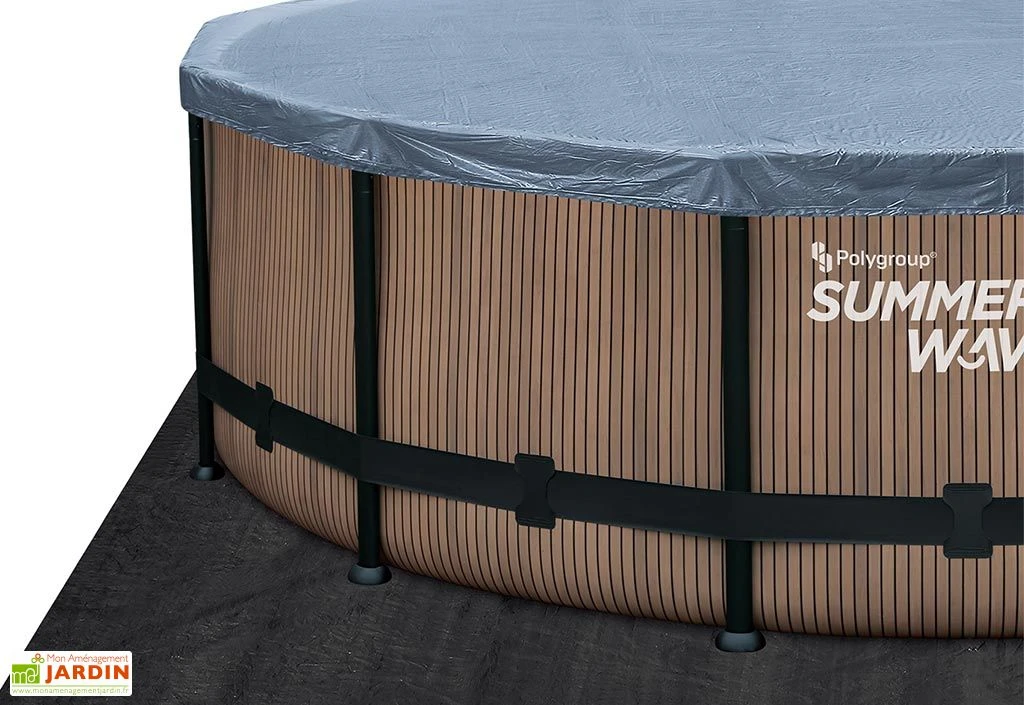 Summer Waves Piscine Hors-sol Tubulaire Ronde ∅549 X 122 Cm – PVC Aspect Teck 4 Summer Waves Piscine Hors-sol Tubulaire Ronde ∅549 X 122 Cm – PVC Aspect Teck – Image 4