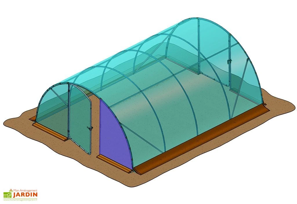 Bâche De Pignon Avant Côté Pour Serre De Jardin Tunnel Richel 4,5 2 Bâche De Pignon Avant Côté Pour Serre De Jardin Tunnel Richel 4,5 – Image 2