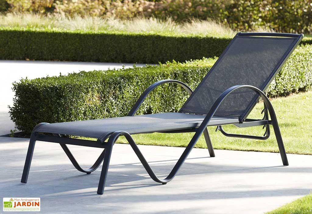 Bain De Soleil Alu Et Textilène Gris Sunset 1 Bain De Soleil Alu Et Textilène Gris Sunset