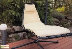 Balancelle Celest Acier Ombrelle Orientable -Abriet Mobilier Soldes Boutique balancelle acier hamac suspendu celest 3