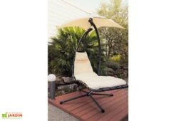 Balancelle Celest Acier Ombrelle Orientable -Abriet Mobilier Soldes Boutique balancelle acier hamac suspendu celest 4