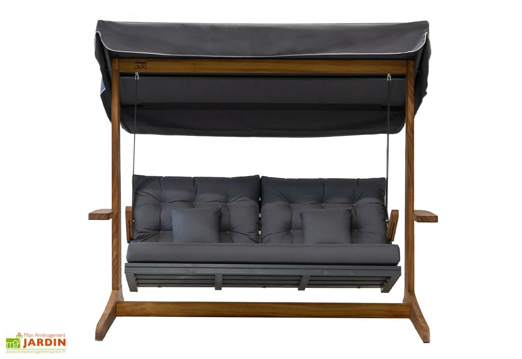 Balancelle De Jardin 3 Personnes - Bois Exotique – Sia 2400 5 Balancelle De Jardin 3 Personnes - Bois Exotique – Sia 2400 – Image 5
