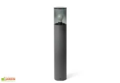 Balise Extérieure En Aluminium Et Verre ⌀ 12 Cm - Kila -Abriet Mobilier Soldes Boutique balise exterieure aluminium verre gris kila