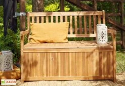 Banc De Jardin En Bois D'acacia – 120 X 59 Cm