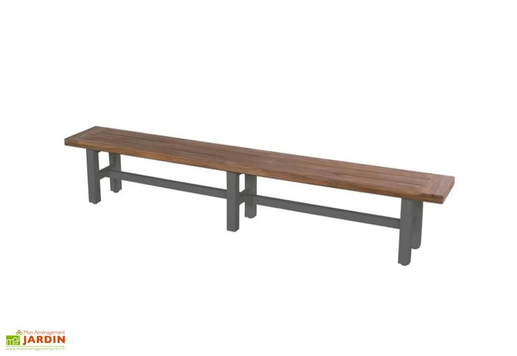 Banc De Jardin En Bois De Teck Et Aluminium Sophie Yasmani 300 Cm 1 Banc De Jardin En Bois De Teck Et Aluminium Sophie Yasmani 300 Cm