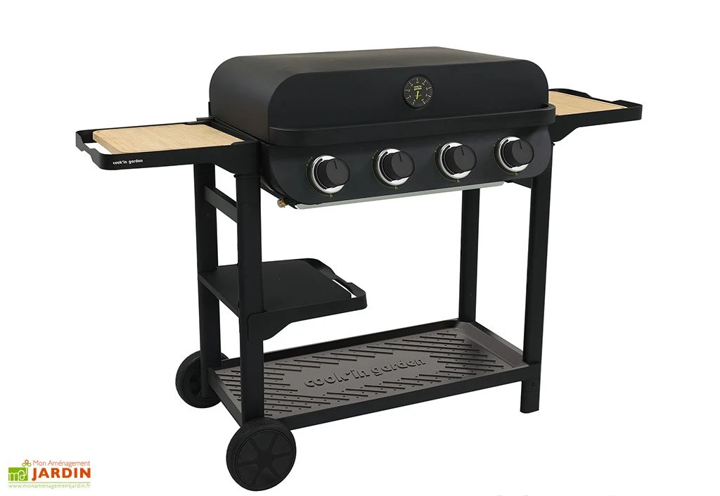 Barbecue Au Gaz Sur Chariot En Métal - 4 Brûleurs 1 Barbecue Au Gaz Sur Chariot En Métal - 4 Brûleurs
