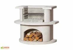 Barbecue En Béton Au Charbon De Bois Venedig Blanc