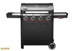 Barbecue Au Gaz En Inox Mercury 4T Noir Mat – 150 X 61 X 112 Cm