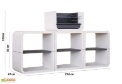 Barbecue Design En Béton SUN06 7 Barbecue Design En Béton SUN06 -Abriet Mobilier Soldes Boutique barbecue modulable beton hydrofuge blanc sun06